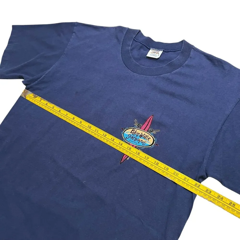 Vintage Crazy Shirts Hawaii Blue Water Surfboards T-Shirt XL Made in USA Surf - Picture 8 of 11